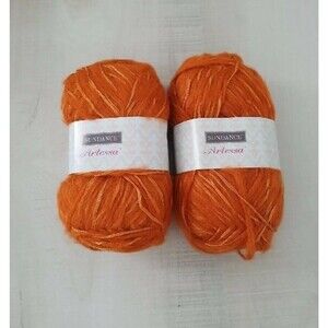 Sundance Artessa fashion yarn, Burnt Orange lot of 2 (72 yds each) Free shipping